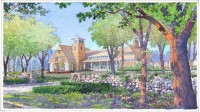 An artist's rendition of the updated Brynwood clubhouse, which would be part of the condominium and golf course redesign project.
