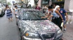 Enthusiastic New Yorkers can't seem to can't get enough of Philip Romano's car.