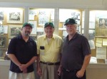 Three of Pleasantville's superfans: from left, Rich Hartman, Lew McKinney and Sam Young.