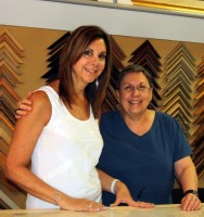 Terri DiLemme, left, and framing expert Teresa Martins of West Art Gallery. Colette Connolly photo 