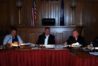 The Putnam County Legislature voted to table an agreement with Bikepath Country on Tuesday night after Chairman Rich Othmer (center) had second thoughts about supporting the contract.