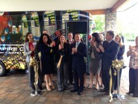 County Executive Robert Astorino is joined by representatives from county hotels and the casino in Yonkers to launch the new shuttle service. Paige Leskin Photo