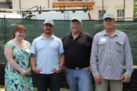 From left to right: Paulette Marino, Project Coordinator, Healthy Home Builders; Matt DaRin, Indoor Air Quality Expert for Healthy Home Builders; Peter Donovan, Construction Manager, Healthy Home Builders; and Gary Stromberg, Solar and Geothermal HVAC Specialist for Healthy Home Builders. Christopher Banuchi Photo.