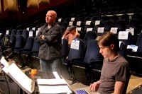 Jeremy Quinn (left) with Stephen Ferri at rehearsal. Kaitlin Cardon Photo