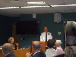 New North Castle Police Chief Geoffrey Harisch was introduced on Wednesday night.