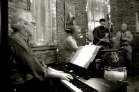 The Katonah Studio Jazz Band returns to Via Vanti Restaurant in Mount Kisco on Saturday, Aug. 3. From left, Robert Evans, Jack Falco, Phil Rowan and R.J. Marx.  Paul Lin photo 