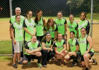 Sports-2 | The Examiner News Porter House glows in their fancy highlighted green uniforms, they also glow on the field of play with an 8-2 record for second place in the White Plains Women’s Recreation Softball League. Photo by Albert Coqueran