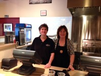 photo (22) | The Examiner News (L to R) Debbie Smith and Debra DeCrescenzo co-owners of Jake’s Wayback Burgers at 357 N. Central Avenue in Hartsdale are ready to take your order.
