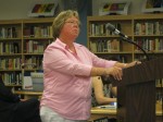 Ellen Igo, president of the  Mount Pleasant Teachers Association addressed  the board of education last week.