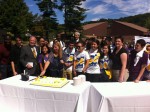 Students, faculty and administrators celebrate the 50th anniversary Monday of the opening of Pace's Pleasantville campus. 