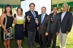 County Executive Rob Astorino, surrounded by representatives of FUJIFILM, Friends of Westchester County Parks and Westchester County Parks Commissioner Kathleen O’Connor, left, showing off the Pocket Ranger app. 