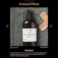 Bug spray that can be purchased at Cold Spring Apothecary.