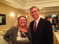 Kathy Masterson with Mayor Tom Roach.