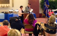 Jewish War Veterans | The Examiner News Congresswoman Nita Lowey approaches the podium to talk about veterans issues.