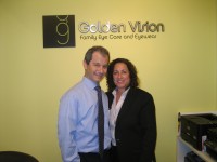 Dr. Andrew Golden and his wife, Lauren, owners of Golden Vision in Yorktown. 