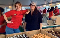 Mrs. “Joe the Baker” (right) from the Iron Tomato with friend.