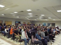 drug crises forum photo 1 | The Examiner News Drug Crises in Our Backyard got another huge turnout for its drug forum last Thursday night, with dozens of people standing in the background.