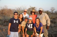 Multiple generations traveled together with their guide on a family trek in South Africa.