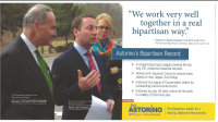 Front side of a contested Astorino campaign mailing.