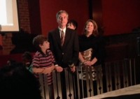 White Plains Mayor Tom Roach with wife Beth and their two sons.
