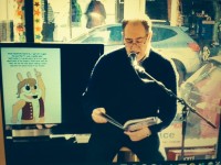 Rob Berlinger reads from his kids book “Hu’s Hoo & the Zoo: The Story of an Animal Band and Their Quest for Fame and Fortune at Straight A’s Educational in White Plains.