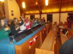 The middle school/high school members of Emanuel Evangelical Lutheran Church's handbell choir in Pleasantville.