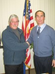 Outgoing Mount Pleasant Town Board members Peter DeMilio, left, and Thomas Sialiano