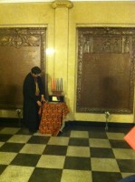 Kinara | The Examiner News Petra Thombs presented a Kwanzaa Kinara to the City of White Plains. The kinara will be a permanent part of the annual holiday display at city hall. Karen Pasquale Photo