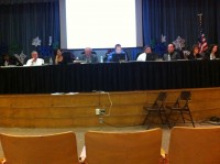 The Mahopac Board of Education looks on during last Wednesday’s meeting at Mahopac Falls Elementary School.  