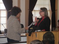 Deputy Mayor Claxtonis sworn in for another 4-year term by Congresswoman Nita Lowey