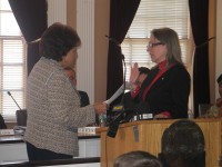 2014 NWE 0107 Claxton Sworn in By Lowey | The Examiner News Deputy Mayor Claxtonis sworn in for another 4-year term by Congresswoman Nita Lowey