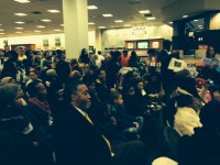 The large crowd gathered at Barnes & Nobel listened intently as Ilyasah Shabazz spoke about her father Malcolm X.
