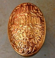 This solid brass doorknob, circa 1899, is a collector’s item taken from a demolished New York City School. One sold in The Home Guru’s antiques shop many years ago for ; it is now offered online for  to 0.