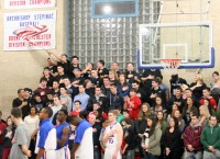 The theme of the night was “Black Out” as Crusaders fans packed the gym dressed in black clothing. They also displayed their patriotic spirit before the game at the playing of the National Anthem. Photo by Albert Coqueran 