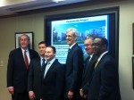 County Executive Rob Astorino and Pace University Senior Vice President and Chief Operating Officer Bill McGrath, third from right, were all smiles after the county's Board of Local Development Corporation approved $98 in tax-exempt bonds to help pay for Pace's campus consolidation project.