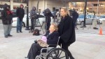 Kerry Kennedy leaves the courthouse on Thursday with her mother, Ethel Kennedy.