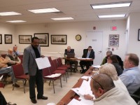 OLYMPUS DIGITAL CAMERA | The Examiner News Local architect Jim Nixon presented to the Board of Trustees last Wednesday.