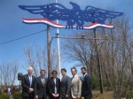 347 Armonk Eagle pic | The Examiner News A ceremony to unveil the new Armonk Eagle, at the intersection of routes 22 and 128, was held on Monday.