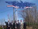 A ceremony to unveil the new Armonk Eagle, at the intersection of routes 22 and 128, was held on Monday. 