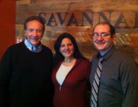 Bill Primavera with Savannah Southern House co-owner Gina DiPaterio and Manager Paul DiPaterio, Jr.