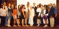 Patricia Lanza at a community awards event in 2012 surrounded by the young people she helped and the community leaders who give her respect and acknowledgement today.