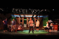 The cast of Fox on the Fairway during rehearsal at WPPAC.