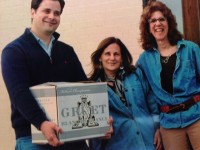 From left to right, Chris Gambelli, Evelyn Petrone and Donna Menin at the April 25th wine tasting. Paula Piekos Photos 