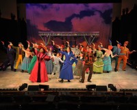  The cast of 'Mary Poppins' on stage at Westchester Broadway Theater performing "Anything Can Happen" from the musical's second act.