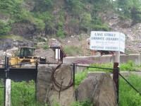 Quarry-1 | The Examiner News Entrance to Lake Street Granite Quarry at 600 Lake St., West Harrison where a Stop Work Order has rendered the neighborhood quiet. Jon Craig Photo