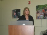 Andrea Fallick, an assistant director for community-based programs for  Student Assistance Services, spoke at the May 29 Partners in Prevention parent support group meeting at the Mount Kisco Public Library. 
