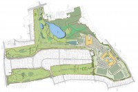 The proposed FASNY Site Plan positions buildings and athletic field development to the south end of the site and the main entrance to the property off of North Street. Access from Ridgeway would be gated and limited to supplies drop-off and refuse collection. The barn would be the only existing structure that would remain in place. All other structures, except existing lavatories, for use in the conservancy, scattered along the former golf course, would be demolished and replaced with new buildings to create an educational campus.