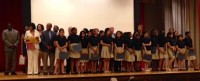 The White Plains Youth Bureau Girls Academy promoted its first class at a Moving Up Ceremony at Eastview School, June 7th. 