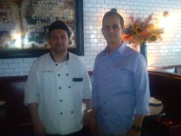 Encore Bistro proprietor David Masliah with Chef Erwen Perez.