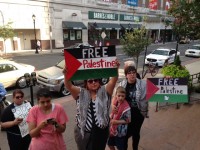 photo 3 | The Examiner News Pro Palestinain supporters said they wanted peace and called Israel the terrorist organization, not Hamas.